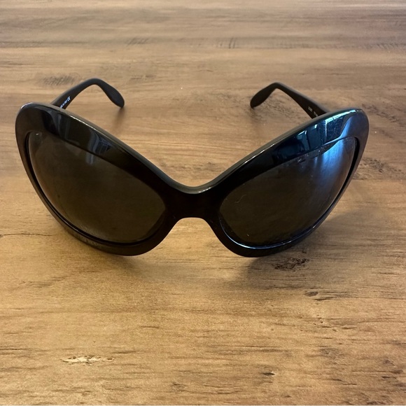 Authentic Vintage Salvatore Ferragamo Black Oversized Oval Sunglasses - Picture 13 of 13